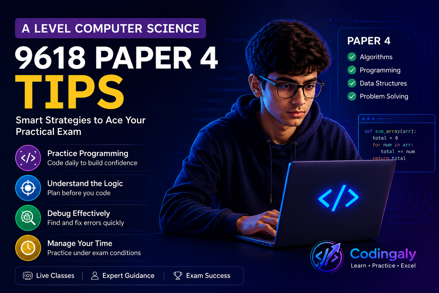 A Level Computer Science 9618 Paper 4 Tips